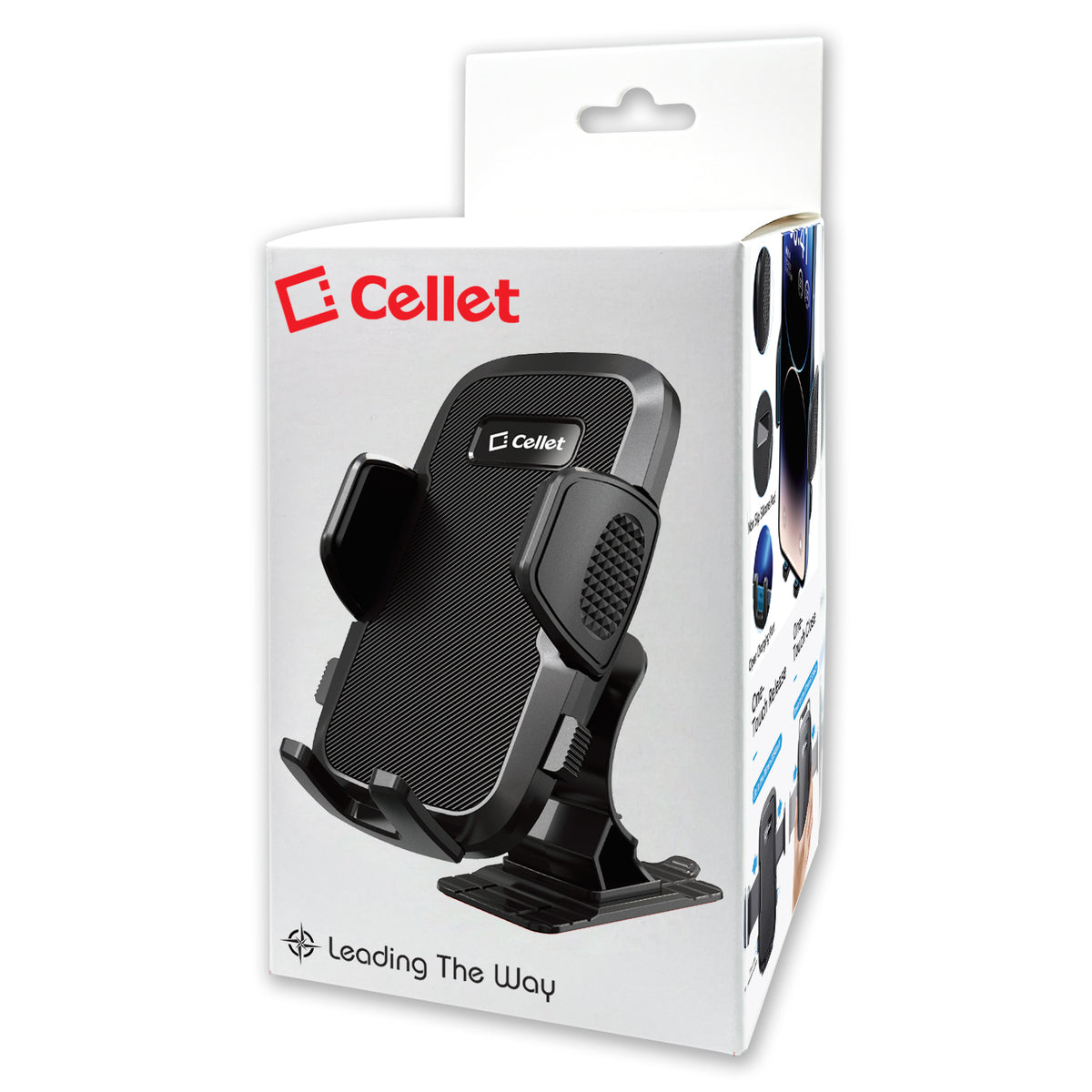 PHD300 - ๐ Cellet Universal Car & Desk Phone Mount - Strong 3M Adhesive Pad, 360ยฐ Rotation, One-Touch Release - Secure Windshield, Dashboard & Countertop Holder for iPhone, Samsung, Android