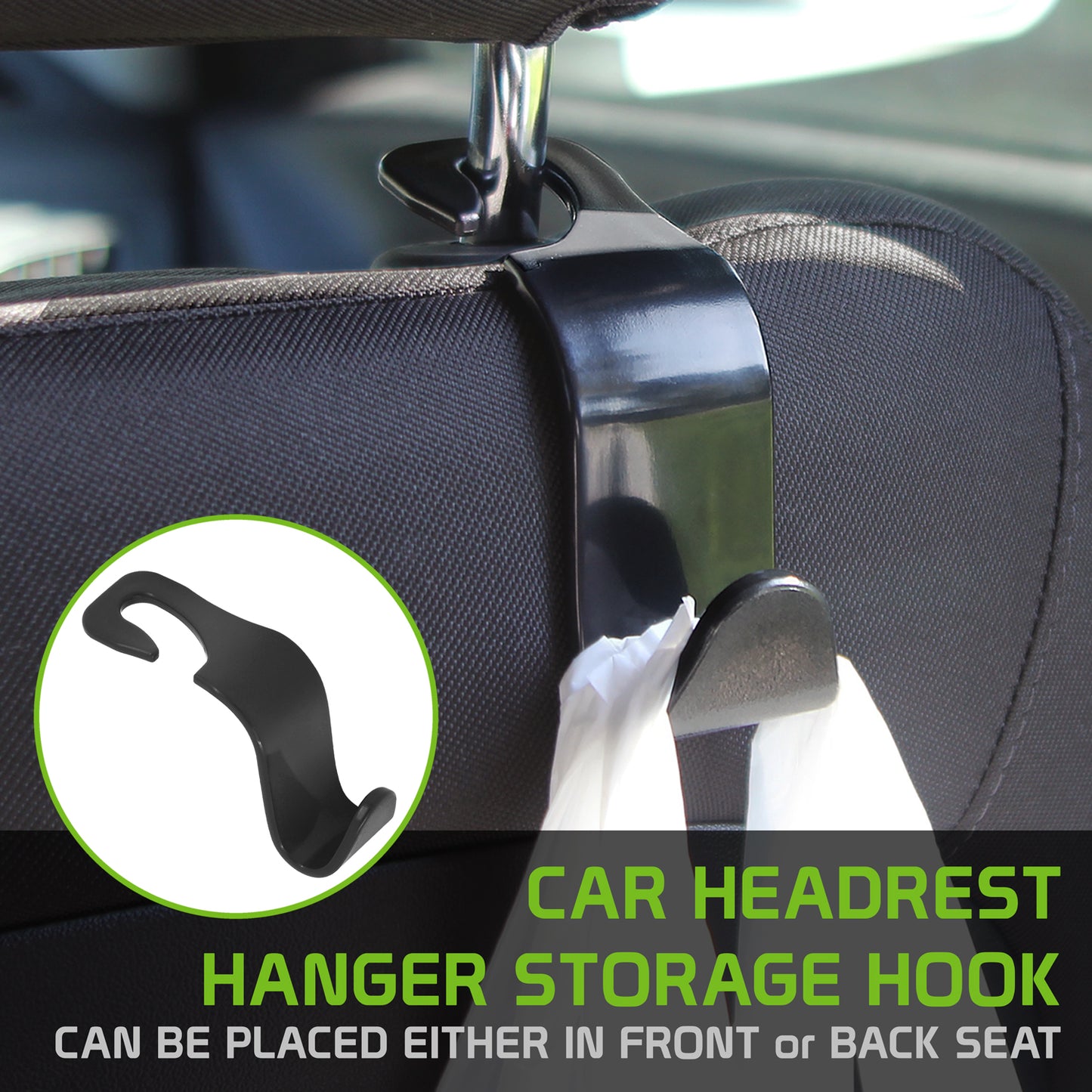 HOOK20 - Car Hooks, CyonGear Universal Car Headrest Hanger Storage Hook