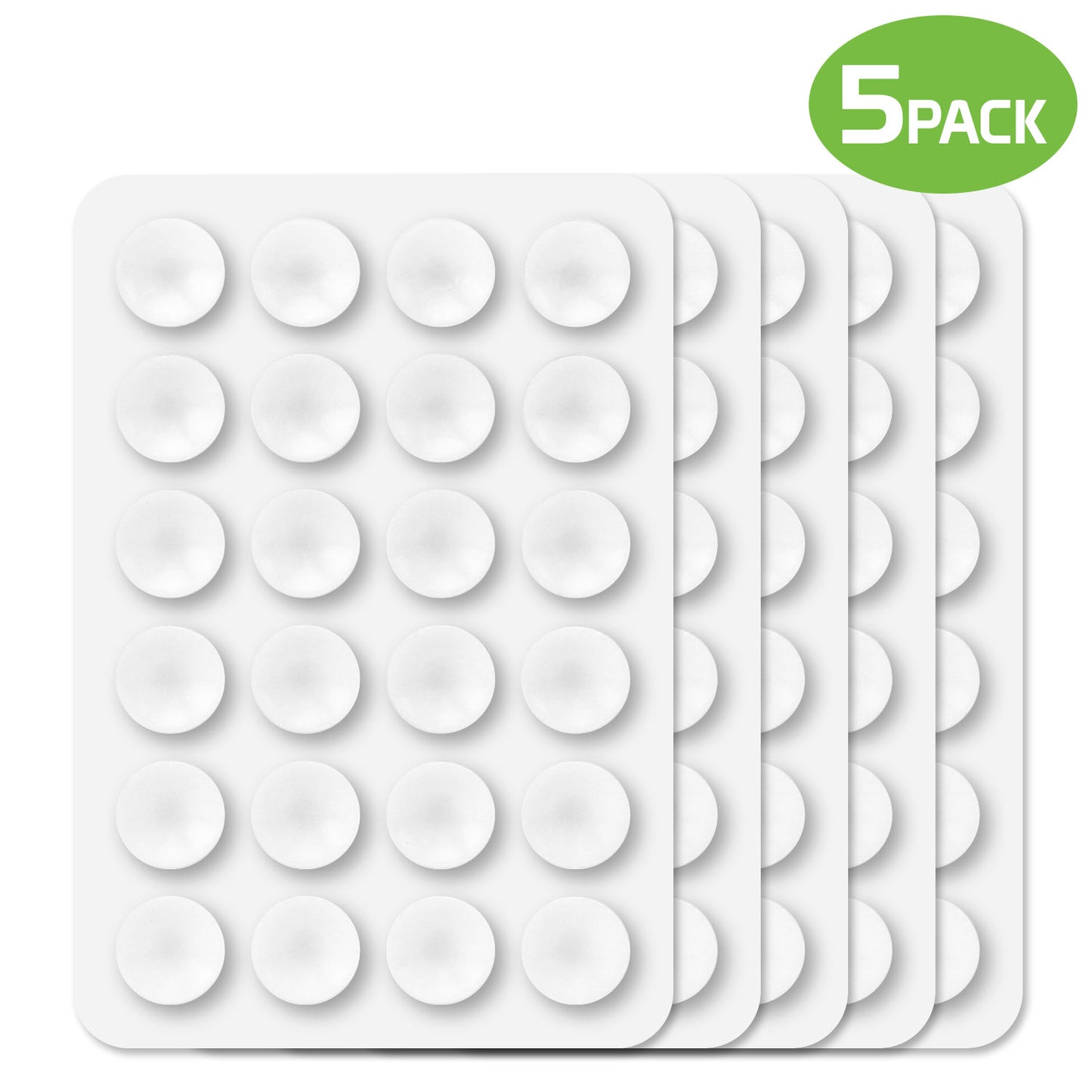 SCUPWT5 - Cellet Multipurpose Mini Suction Cup Mat – 5 Pack | Strong 3M Adhesive | Dashboard, Phone, Battery Pack Holder | Compact 2.3" x 3.3" Grip Pads for Car, Home, & Travel