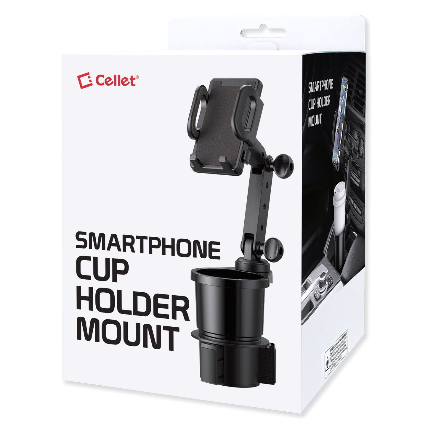 Cup Holder With Phone Holder; Adjustable Base To Fit Most Cars