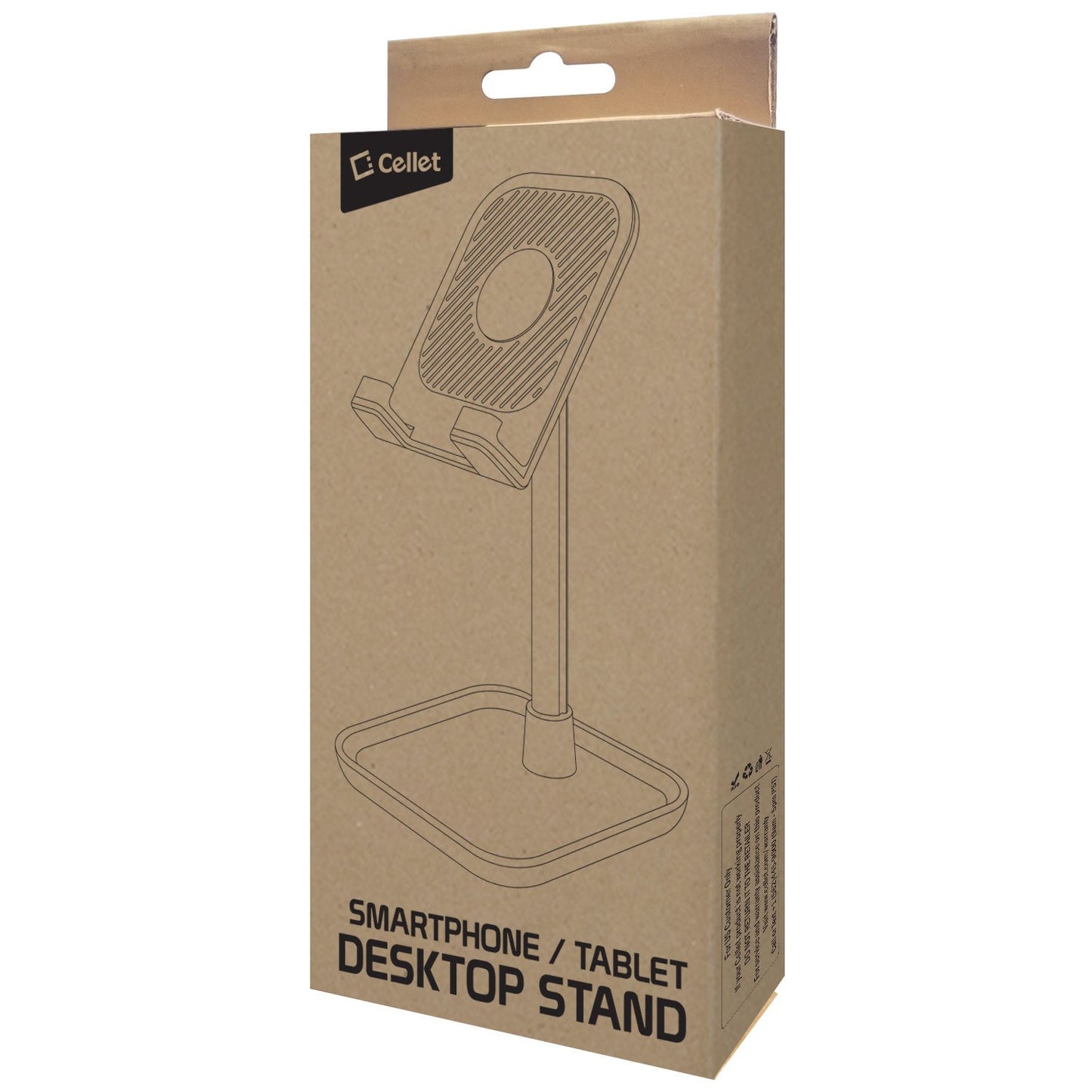 PH150SL - Adjustable Desktop Smartphone and Tablet Stand with Mini Shelf, Non-Slip Rubberized Grips and Base Compatible to Smartphones, Tablets/iPads