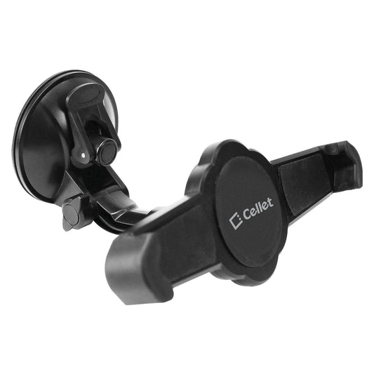 PHTABCN - Cellet Windshield Tablet Holder for Car Heavy Duty Suction Cup Mount 360 Rotation Cradle Compatible with iPad Air Mini, Samsung Galaxy Tab, Fire HD 7 8 10, GPS, Commercial Truck Drivers, Up to 9.7"