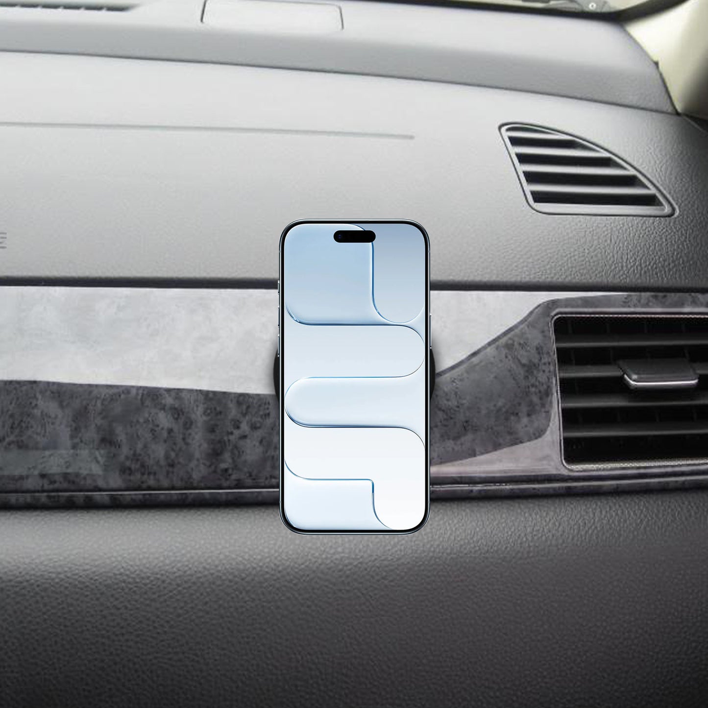 DISK2 - Extra Strength Sticky Gel Pad - Multipurpose Anti-Slip Dash Mount for Phone, Keys, Glasses - Washable & Reusable Double Sided Adhesive Disk for Car, Home, Office - 3.15" Large Round Black, 2-Pack