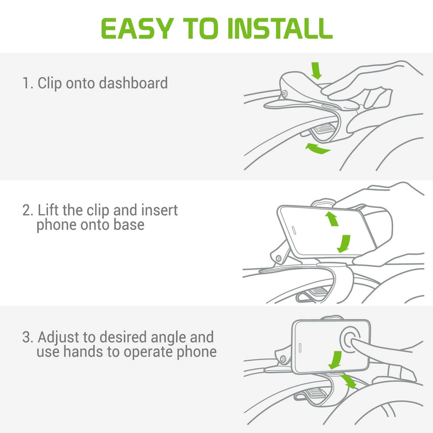 PHD270 - Cellet Dashboard Phone Holder – Secure Clip Mount for Safe & Hands-Free Driving