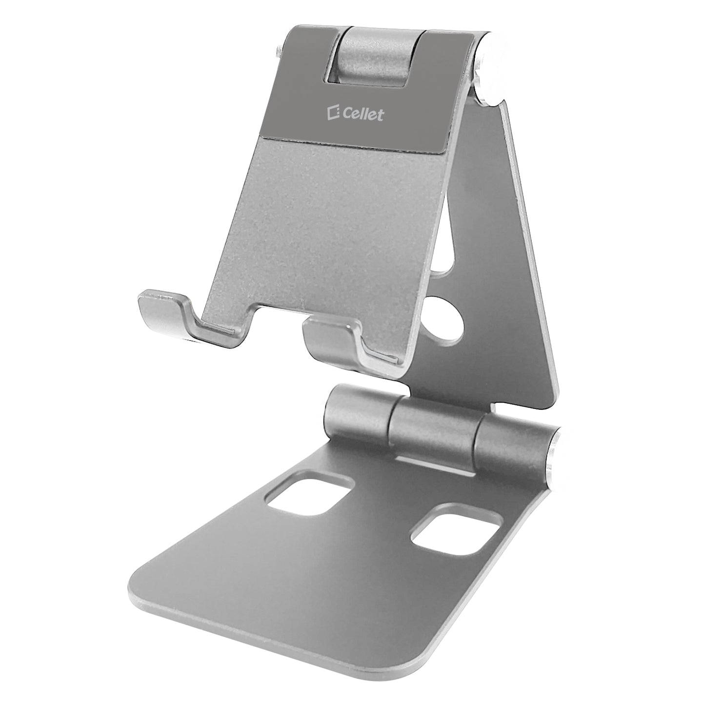 PHALUSL_FA - Table Desktop Phone Stand Smartphone Holder, Portable Resilient Aluminum -Silver (Copy)