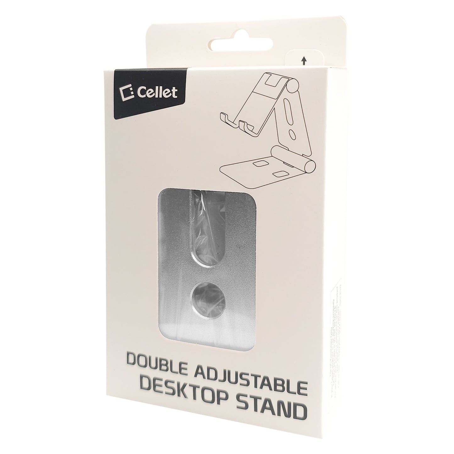 PHALUSL_FA - Table Desktop Phone Stand Smartphone Holder, Portable Resilient Aluminum -Silver (Copy)