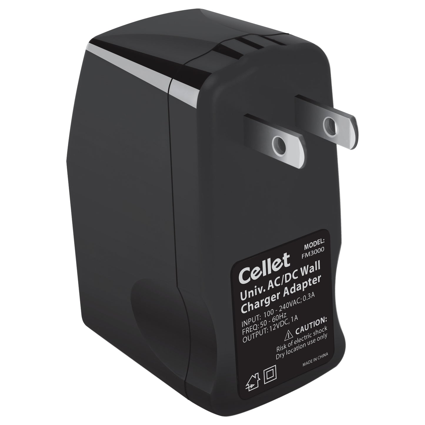 FM3000 - Cellet 120V AC to 12V DC Power Converter Adapter, 3000mA (3A) Output, Cigarette Lighter Socket Plug – Converts Home Wall Outlet to Car Charger Port for Smartphones, GPS, Cameras, Tablets, MP3 Devices