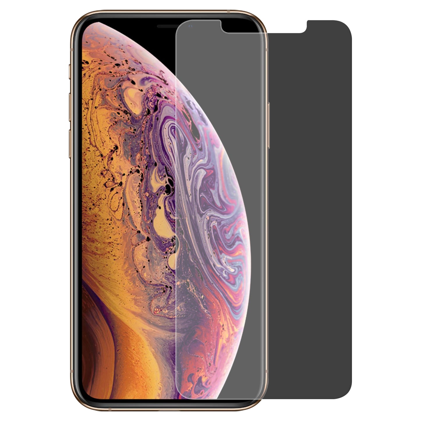 SYIPHXSM -Privacy Screen Protector Tempered Glass 9H - iPhone XS Max