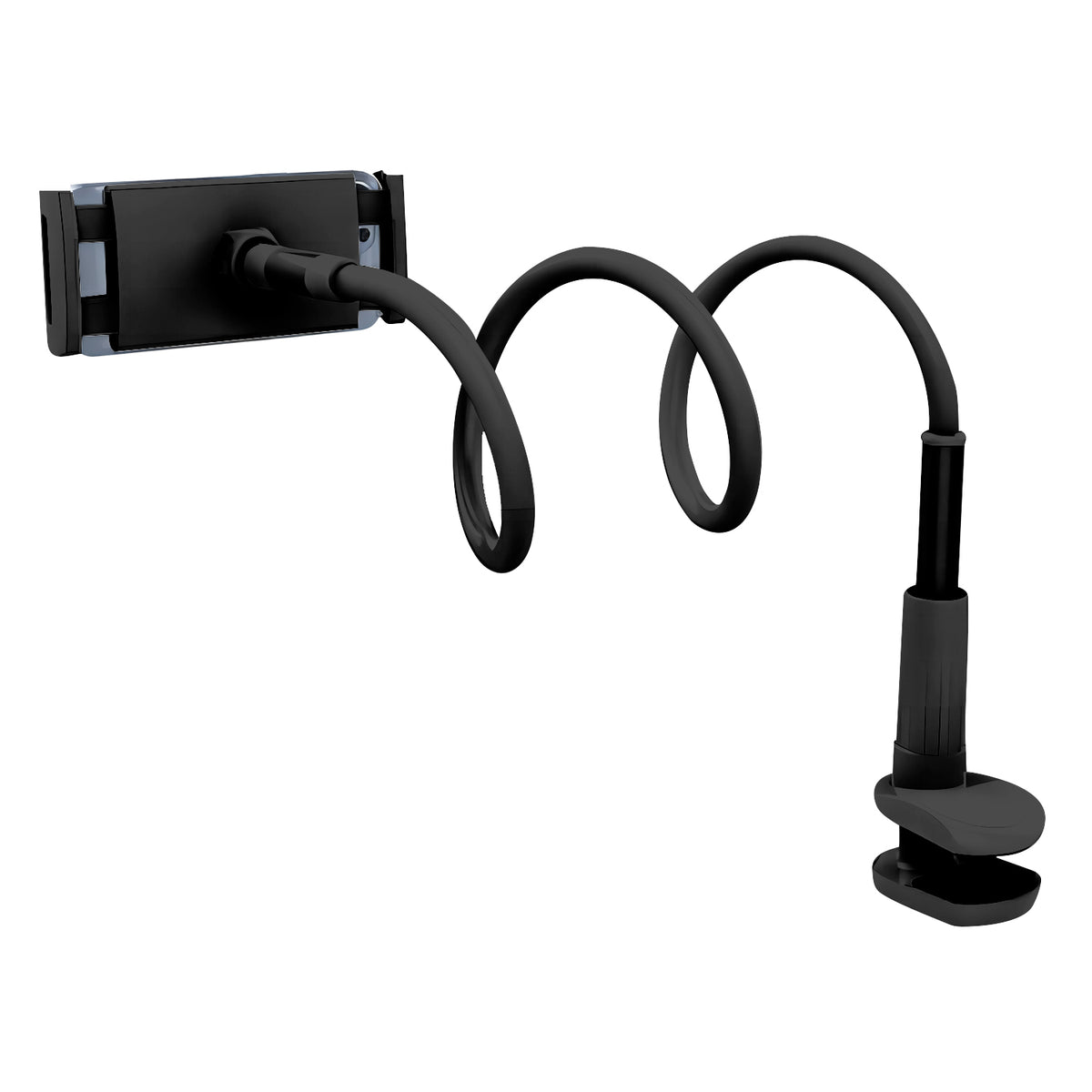 PHX100_WM - iPad/Tablet Holder, Cellet Gooseneck Tablet & Smartphone Desktop Mount with Spring Grips (Fits Devices 4.75-9 Inches)