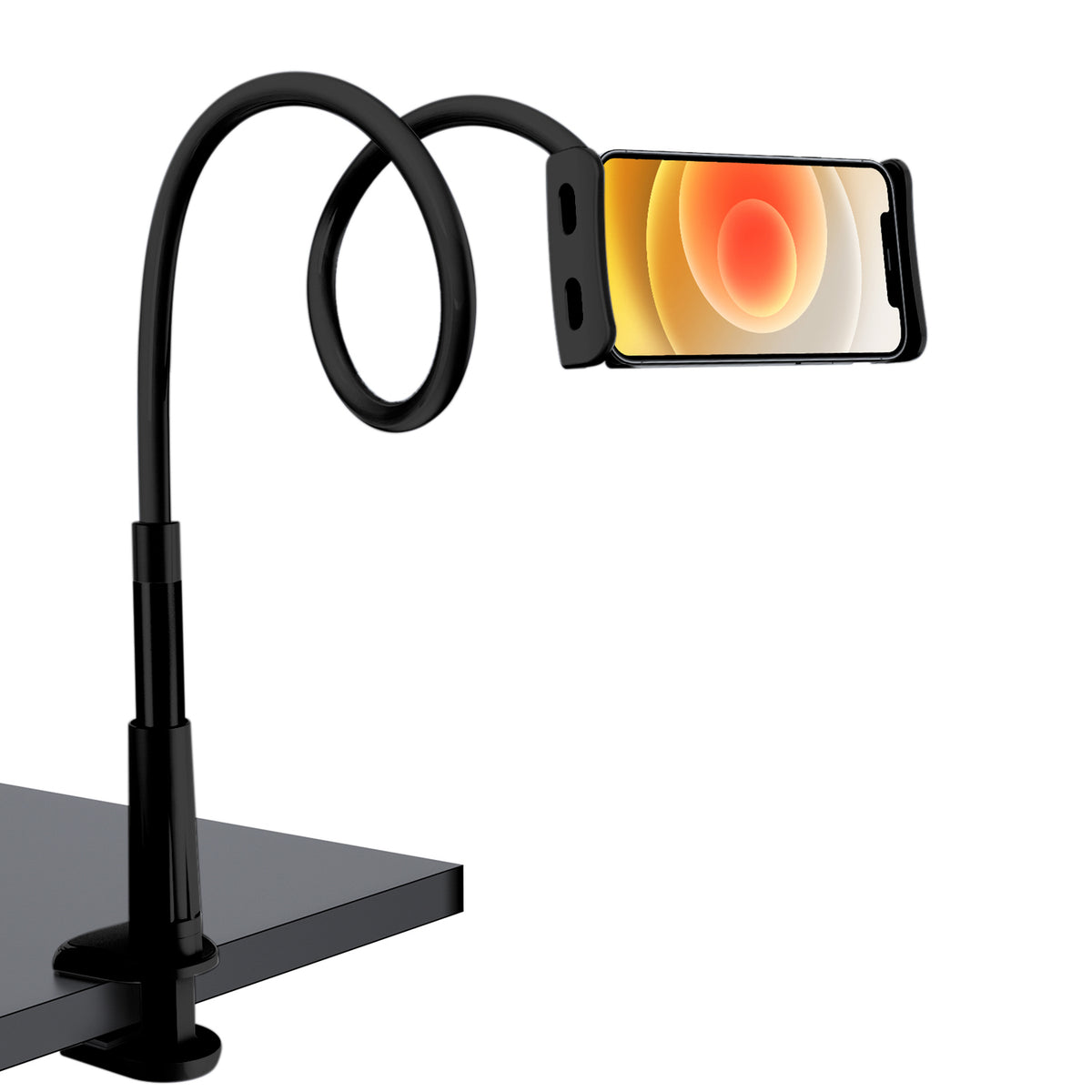 PHX100_WM - iPad/Tablet Holder, Cellet Gooseneck Tablet & Smartphone Desktop Mount with Spring Grips (Fits Devices 4.75-9 Inches)
