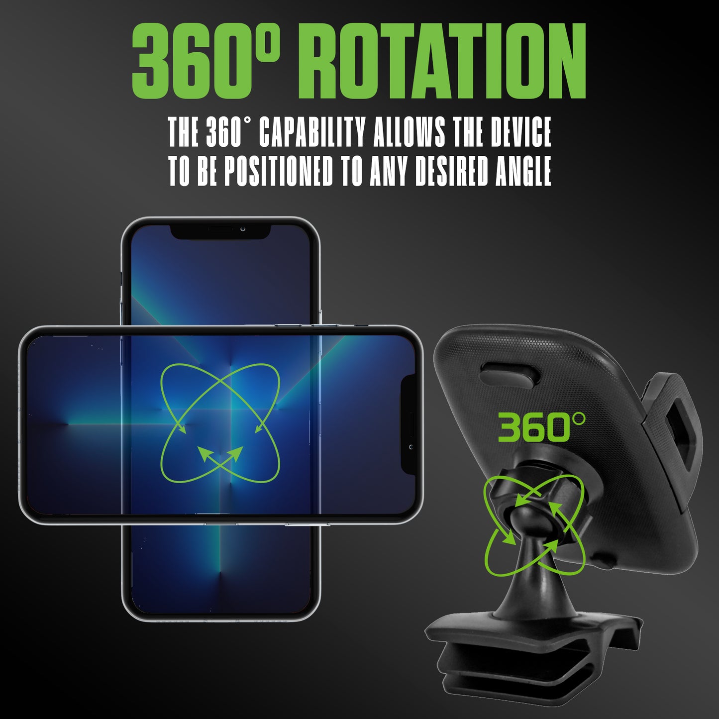 PH240 - Cellet Tesla Model 3 & Model Y Air Vent Phone Mount, 360° Rotation Car Phone Holder, Non-Slip Clamp Cradle, Dashboard Vent Clip Cell Phone Stand Compatible with iPhone 15 14 13 Pro Max, Samsung Galaxy, Pixel