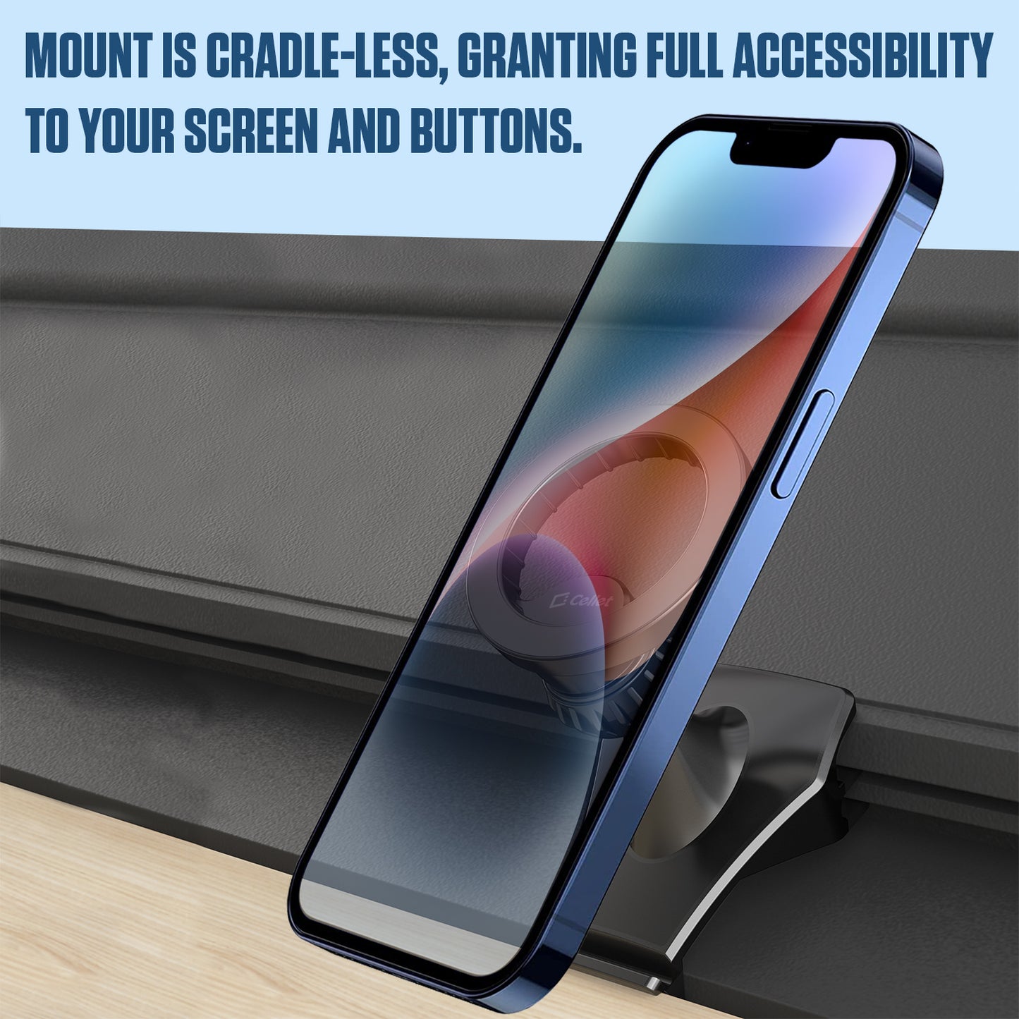 PH211 - Cellet Magnetic Air Vent Phone Mount for Tesla Model 3 & Model Y – Cradle-Less 360° Rotation Car Holder with Extra-Strength Metal Ring – Compatible with iPhone 16/15/14/13 & Samsung Galaxy S25/S24