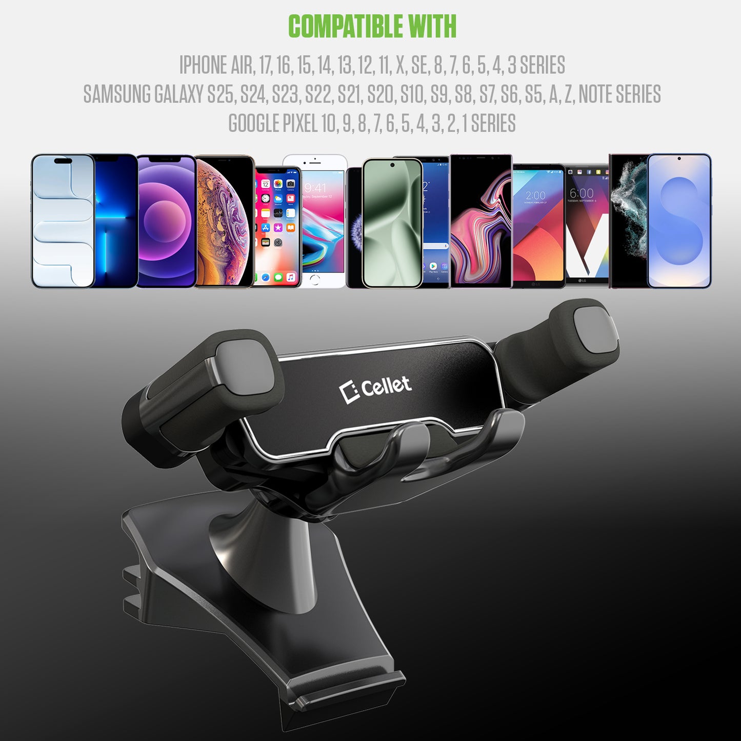 PH250 - Air Vent Mount for Tesla Model 3 & Model Y Compatible with iPhone 14, 14 Pro Max, Galaxy S22 Ultra, S22+ and More