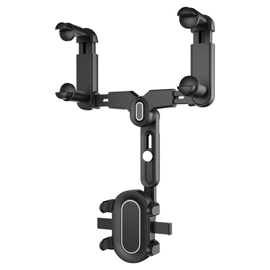 PHMIR5 -  Cellet Rear-View Mirror Phone Mount – 360° Rotation Car Holder for iPhone 15 14 13 Pro Max, Samsung Galaxy S24 S23 Ultra, Adjustable Fit 2.3”-3.75”, Hands-Free GPS Navigation