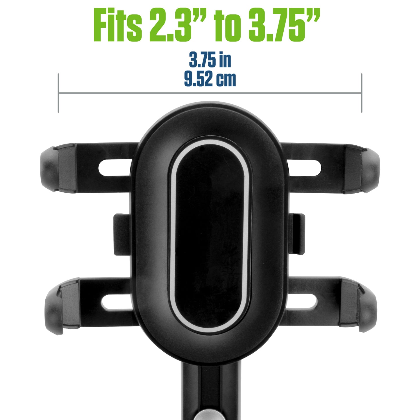 PHMIR5 -  Cellet Rear-View Mirror Phone Mount – 360° Rotation Car Holder for iPhone 15 14 13 Pro Max, Samsung Galaxy S24 S23 Ultra, Adjustable Fit 2.3”-3.75”, Hands-Free GPS Navigation