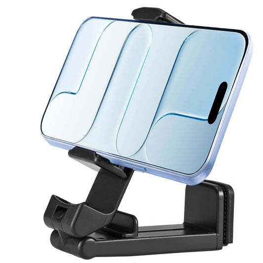 PHAP01 - Cellet Airplane Phone Holder Mount – Foldable Travel Phone Clip for Airplane Tray Table or Luggage Handle, Adjustable 360° Rotation, Universal Fit for iPhone, Samsung, Google Pixel & More