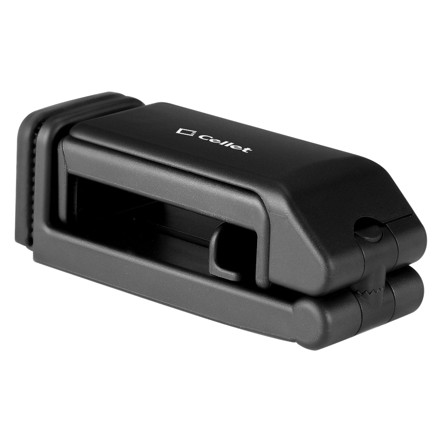 PHAP01 - Cellet Airplane Phone Holder Mount – Foldable Travel Phone Clip for Airplane Tray Table or Luggage Handle, Adjustable 360° Rotation, Universal Fit for iPhone, Samsung, Google Pixel & More