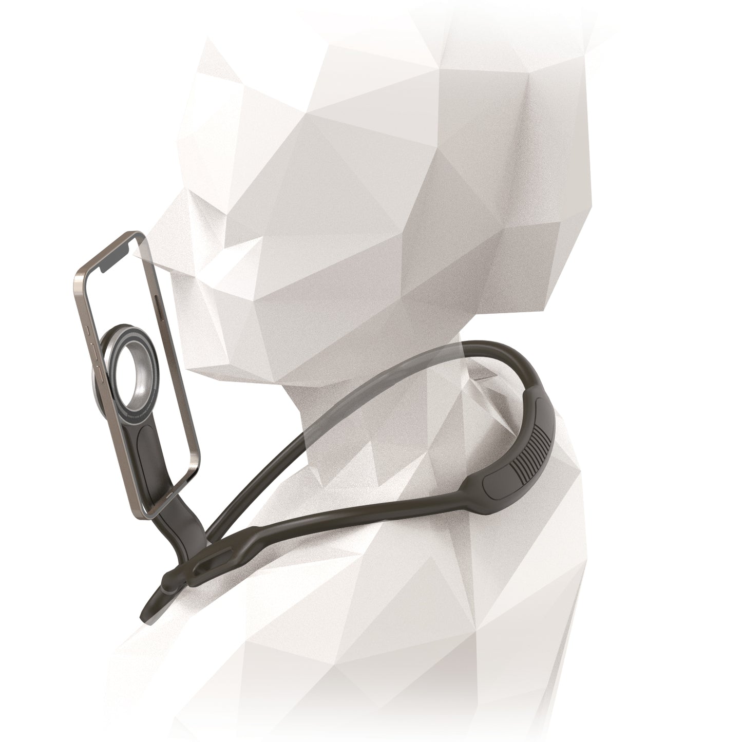 PHNECMAG - Cellet Magnetic Neck Phone Holder for Video Recording, Flexible Gooseneck Wearable Hands-Free POV Mount with N52 Magnets & Anti-Drop Safety Lanyard for iPhone, MagSafe & Smartphone