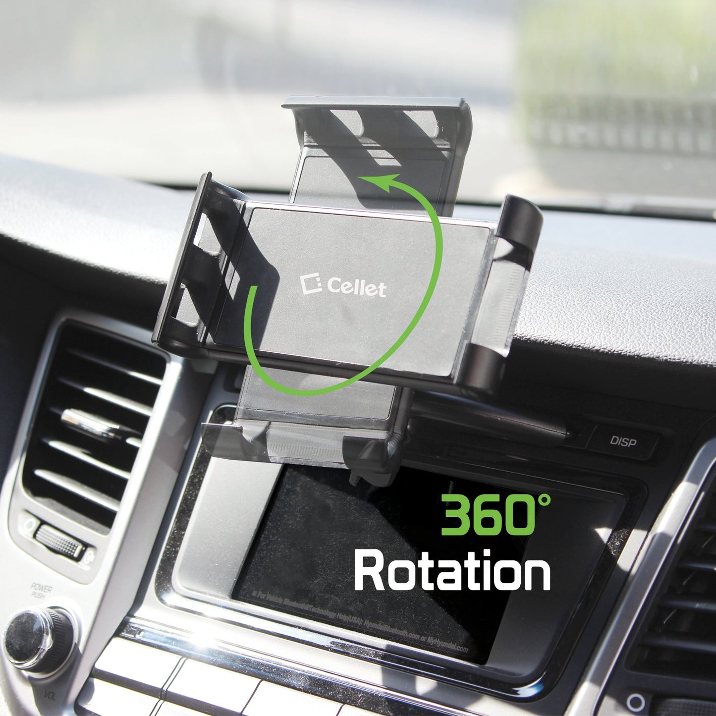 PHCDTAB-  Universal CD Slot Insert Phone & Tablet Mount, Adjustable Rotating 360 Cradle