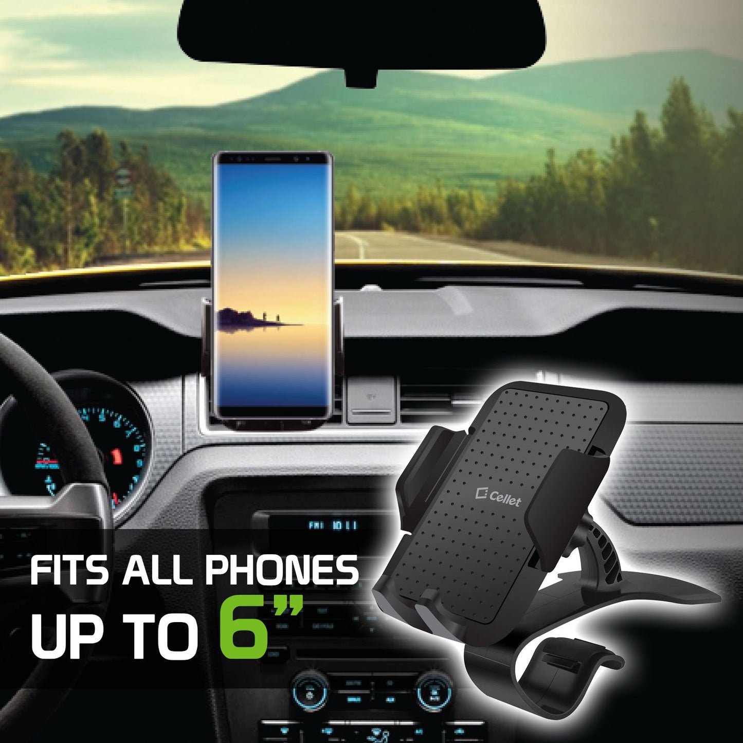 PHD250 -  Cellet Smartphone Holder, Car Phone Mount with 360 Degree Rotation