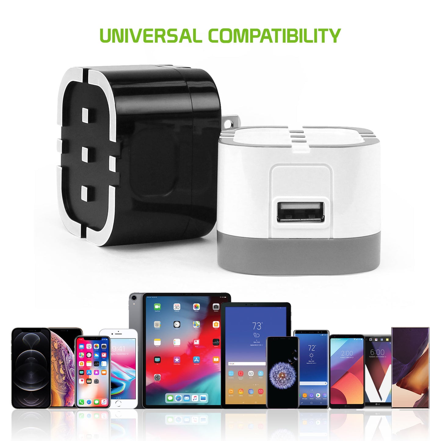RUIZ by Cellet High Powered 2.1A (10W) USB Home Wall Charger (TYPE-C Cable Included) - Black
